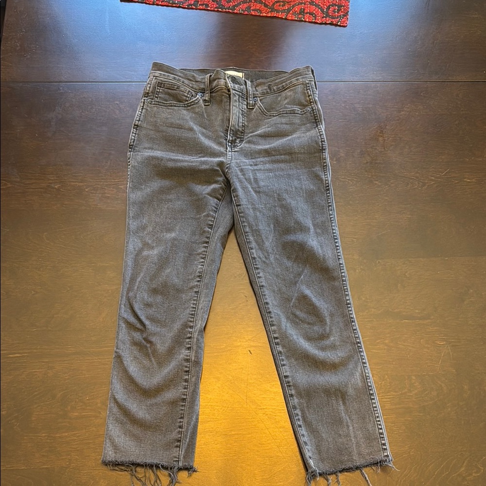 Madewell Charcoal Ankle Cropped Jeans
